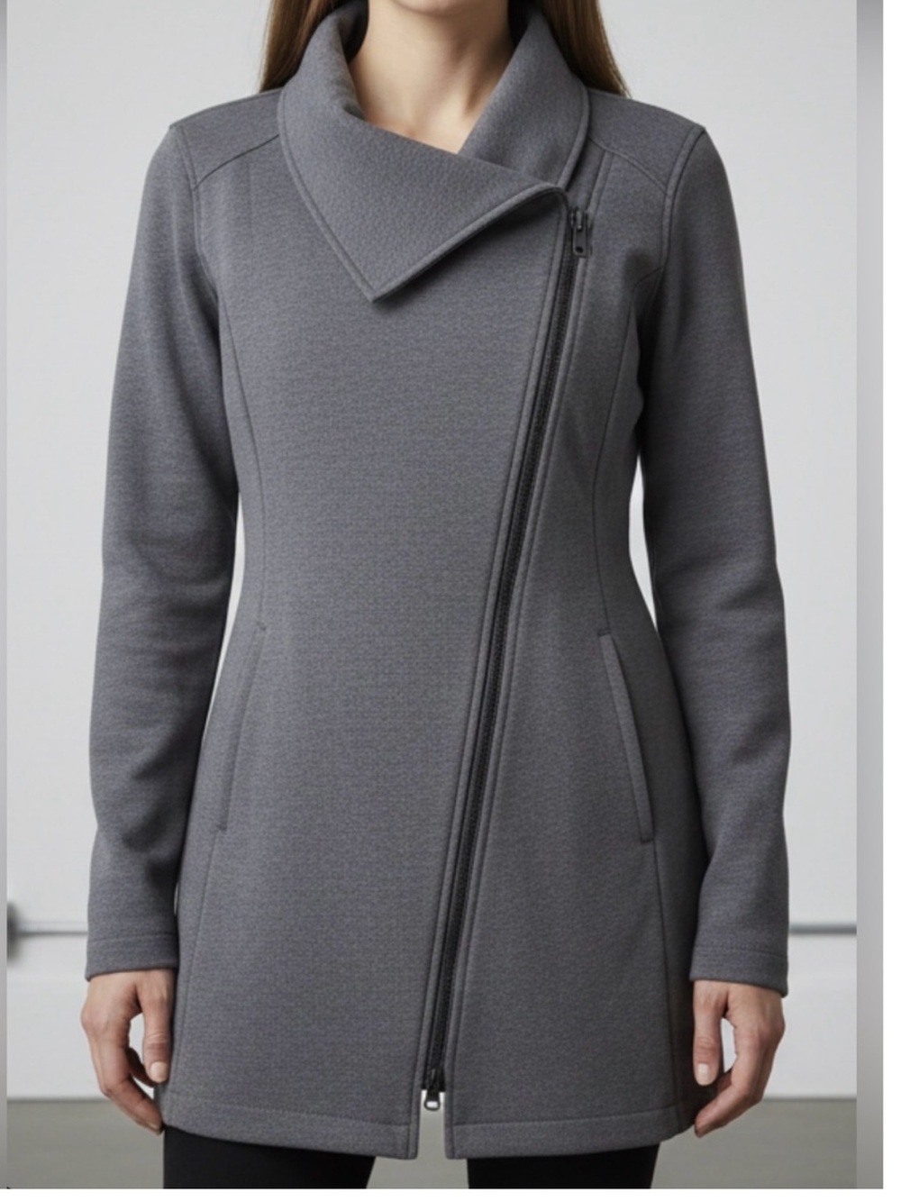Athleta SoftTech Cya Wool Blend
Grey Jacket Size Small